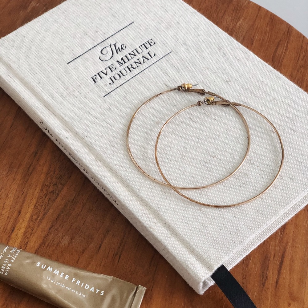 Large delicate hoop earrings